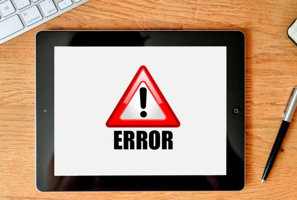 error en ipad