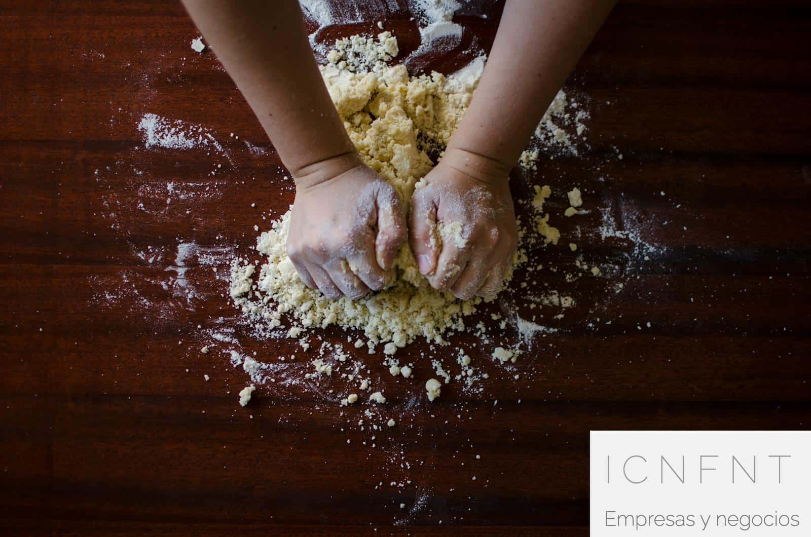 Person Mixing Dough